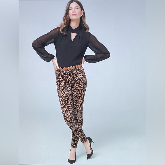 NWT WHBM Sculpt HighRise Leopard Skinny Ankle Sz 2 - Picture 3 of 15